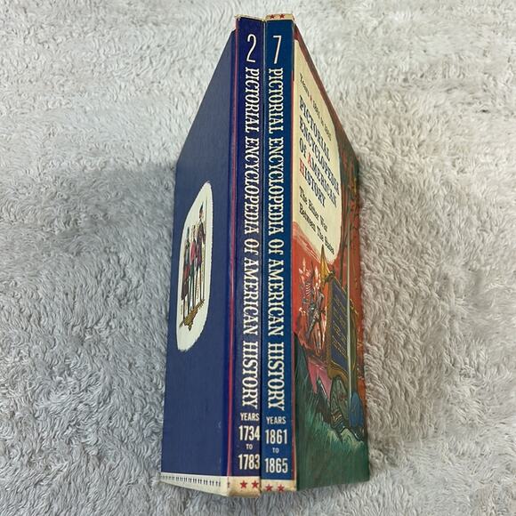 Vtg Pictorial Encyclopedia of American History 2 and 7 - 1861-1865 and 1734-1783 - Picture 2 of 16
